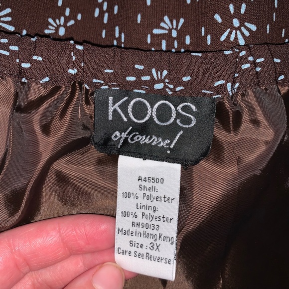 Mood of course NWT double floral dressy modest skirt size 3X - Picture 5 of 6